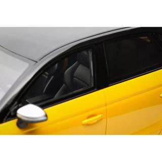 AUDI S1 SPORTBACK VEGAS YELLOW 2015 OttO mobile 1:18 Resinemodell (Türen, Motorhaube... nicht zu öffnen!)